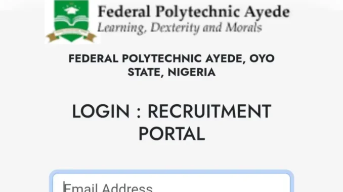 Federal Polytechnic Ayede Recruitment